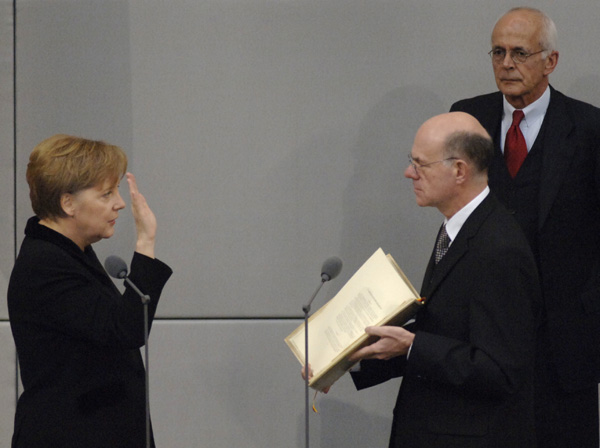 Angela Merkel is Sworn in as Chancellor (November 22, 2005)